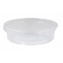 1402 Caserole din PP, transparente, rotunde, cu capac separat, 125 cc, Ø 101 mm