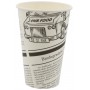 #COF-0200-CRTP1 Pahare din carton cu perete simplu, ziar, Ø 80 mm, 10oz