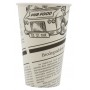 #COF-0200-CRTP1 Pahare din carton cu perete simplu, ziar, Ø 80 mm, 10oz