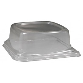 #CTR-BIO-1400-SKL140-C Capace transparente din PET, drept., dome, fara gaura, 140 x 140 x 53 mm