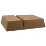 #CTR-CRTKN-1400 Meniuri din carton cu 4 clapete,  kraft natur, M1000-2C