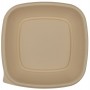 #CTR-PLS-1400-L165 Caserole bej din PP cu capac separat, patrate, 165 x 165 x 42 mm, 500 cc