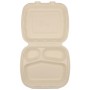 #CTR-BIO-1400 Caserole BIO, natur, 235 x 205 mm, 3 compartiment