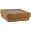 #GLT-1400-CSB Caserole din carton + capac cu fereastra, kraft natur, L155 - H50