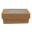 #GLT-1400-CSB Caserole din carton + capac cu fereastra, kraft natur, L135 - H50