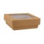 #GLT-1400-CSB Caserole din carton + capac cu fereastra, kraft natur, L115 - H40