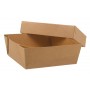 #GLT-1400-CSB Caserole din carton + capac cu fereastra, kraft natur, L115 - H40