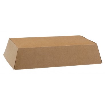 #CTR-CRTKN-1400-085X155 Caserole din carton pentru sushi, kraft natur,   85X155 - H34