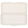 #CTR-CRTKNA-1400 Cutii din carton nano micro pentru panini, kraft natur+alb, 260 x 70 mm