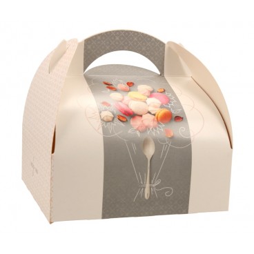 3600 Cutii din carton cu maner, RENDEZ VOUS, 170 x 155 mm