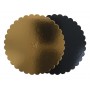 #GLT-3800 Discuri floare din carton, auriu + negru, M260