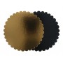 #GLT-3800 Discuri floare din carton, auriu + negru, M220
