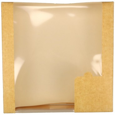 3700 Cutii din carton + fereastra, kraft natur, 240 x 240 x 60 mm