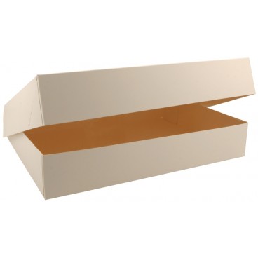 3600 Cutii din carton ALBE, capac atasat, 350 x 260 x 60 mm