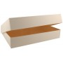 3600 Cutii din carton ALBE, capac atasat, 350 x 260 x 60 mm