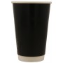 #COF-0200-CRT-P2 Pahare din carton cu perete dublu, negru + alb, D90 mm, 16oz