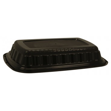 #CTR-PLS-1400 Caserole plastic din PP negru cu capac in bax, CSB, PRIME, M0650-1C