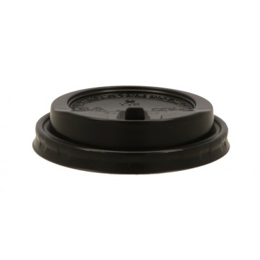 #COF-0200-CRT-Z01 Capace din PP, negre cu orificiu pentru bauturi calde, D80 mm