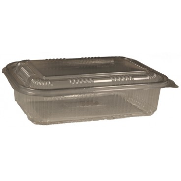 #COF-PLS-1400CA Caserole din PET, transp., capac plat, fursecuri, 200 x 140 x 55 mm, 1000 cc