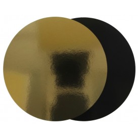 #GLT-3800 Discuri din carton, floare, auriu + negru, M260