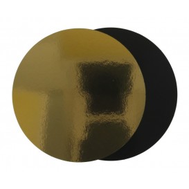 Discuri din carton, floare, auriu + negru, M220