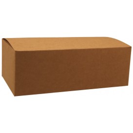 #SKNLB-1400 Meniuri din carton cu clapeta, kraft natur, 225 x 116 x 74 mm