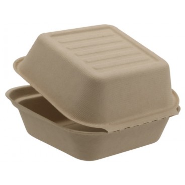 #CTR-BIO-1400 Caserole BIO natur, burger, 150 x 155 x 85 mm, 460cc