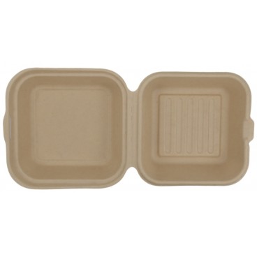 #CTR-BIO-1400 Caserole BIO natur, burger, 150 x 155 x 85 mm, 460cc