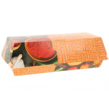 #CTR-CRTSTF-1400 Caserole din carton pentru panini, 195 x 75 x 70 mm, street food