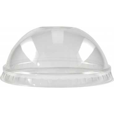 Capace din PET,   Ø 74 mm, dome, cu gaura, transparente