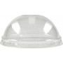 Capace din PET,   Ø 74 mm, dome, cu gaura, transparente