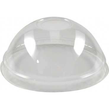 Capace din PET,   Ø 74 mm, dome, cu gaura, transparente