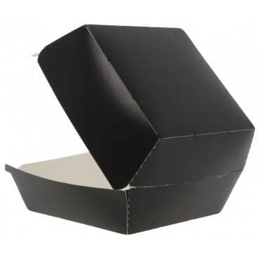 Caserole din carton pentru burger, 120 x 120 x 85 mm, negre