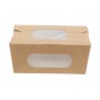 Caserole din carton cu fereastra, 110 x 95 x 45 mm, kraft natur + alb