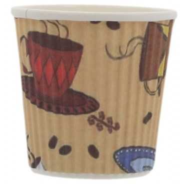 0200-CRTP3 Pahare din carton 4oz rippled TEACUP /50 20/BX