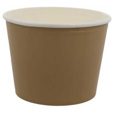 1300-04CS Boluri din carton tip bucket, kraft natur + alb, Ø 187 mm, 2550cc