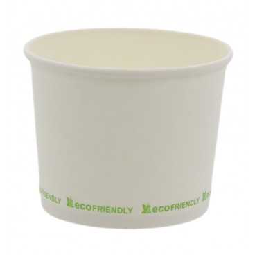 Boluri din carton, albe eco-friendly,   D90 mm, 350cc