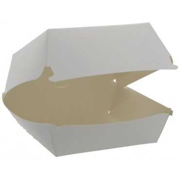 1400CABG Caserole din carton pentru burger, 100 x 100 mm, albe