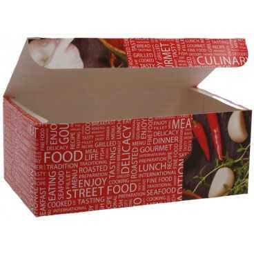 Meniuri din carton cu clapeta, 175 x 105 x 70 mm, street food