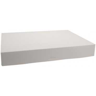 3700CA Cutie din carton cu capac atasat, 420 x 320 x 60 mm, piele alba