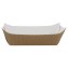 0950 Barcute din carton rippled, kraft natur + alb,   800cc, 190 x 155 x 52 mm