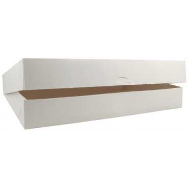 3700CA Cutie din carton cu capac atasat, 420 x 320 x 60 mm, piele alba