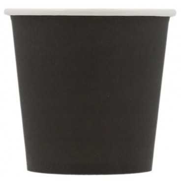 0200-CRTP1 Pahare din carton cu perete simplu, negru,  M 4 - 4 oz,   Ø 62 mm