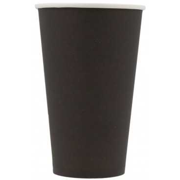 0200-CRTP1 Pahare din carton cu perete simplu, negru,  M 16 - 16 oz,  Ø 90 mm