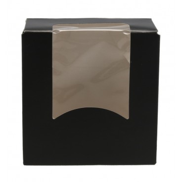 1400 Cutii carton negre + fereastra pentru sushi, 100 x 100 x 40 mm