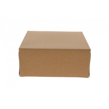 #GLT-3700 Cutii din carton kraft natur, capac atasat, 180 x 180 x 80 mm