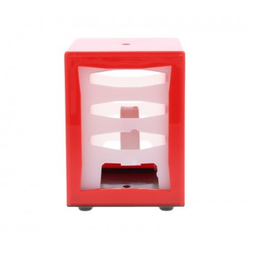 2600V085D Dispenser din plastic pentru servetele pliate spre exterior, 85 x 120 mm, rosu