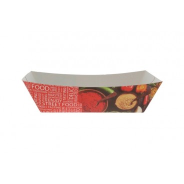 #CTR-CRTSTF-0950 Barcute din carton, street food, 1200cc,   245 x 165 x 57 mm