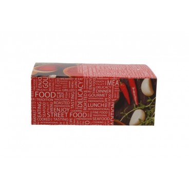 #STFLB-1400 Meniuri din carton cu clapeta, street food, 175 x 105 x 70 mm