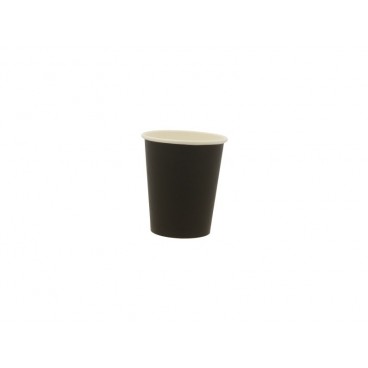 #COF-0200-CRT-P1 Pahare din carton cu perete simplu, negru,  M 8 - 8 oz,   D80 mm